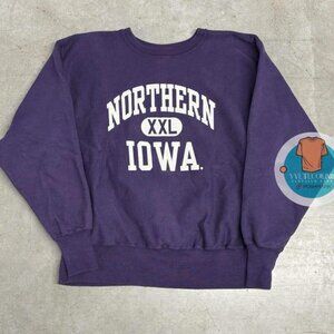 Northern Iowa XXL Spellout Purple Sweatshirt NCAA Collegiate shirt purple